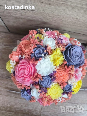 Сапунен букет, снимка 3 - Коледни подаръци - 53251114