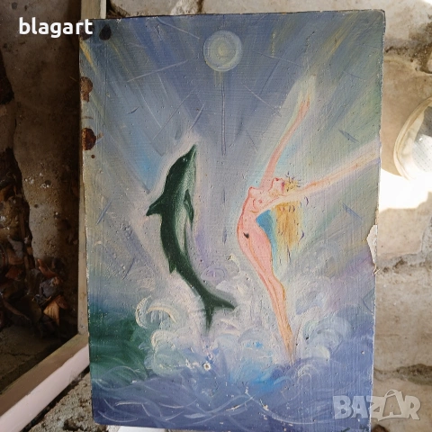 "Русалка"-картина, снимка 2 - Картини - 53569334