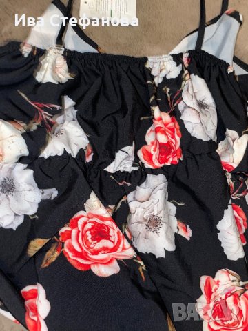 Разкошен елегантен топ флорален принт цветя нов етикет , снимка 4 - Корсети, бюстиета, топове - 40257337