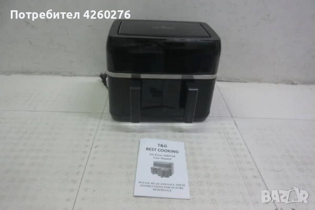 Двоен Air fryer T&G BEST COOKING 32847A0 - отделни LED дисплеи за всяка зона, снимка 9 - Други стоки за дома - 52569677