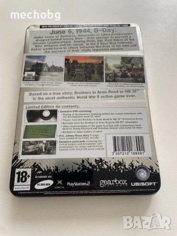 Brothers in Arms: Road To Hill 30 limited edition DVD, снимка 2 - Игри за Xbox - 39794707