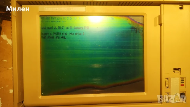 ретро 8-битов лаптоп Amstrad PPC512, снимка 3 - Лаптопи за дома - 51280457