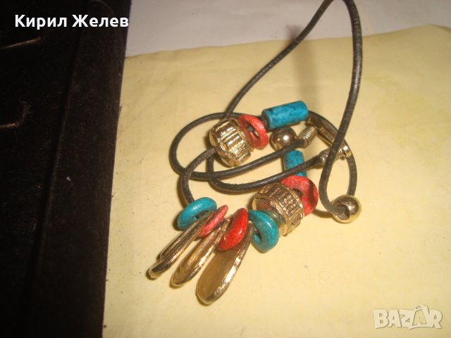 ВИНТИДЖ АРТ ГЕРДАН БРОНЗ ПОЛИМЕРНА ГЛИНА ХЕНД-МЕЙД ИЗРАБОТКА 24341, снимка 5 - Колиета, медальони, синджири - 33953316