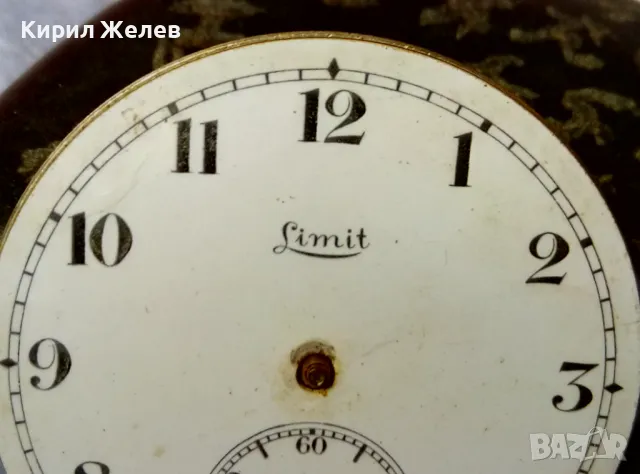 SIMIT SWISS MADE МЕХАНИЗЪМ с АРАБСКИ ЦИФЕРБЛАТ от РЯДЪК МОДЕЛ СТАР ШВЕЙЦАРСКИ ДЖОБЕН ЧАСОВНИК 26321, снимка 3 - Антикварни и старинни предмети - 48575409