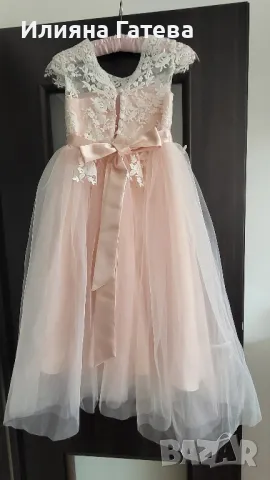 Нова официална рокля за момиче с етикет 7-10г CQDY, снимка 4 - Детски рокли и поли - 48050426