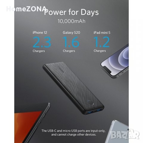 Външна батерия Anker PowerCore Slim 10000 MAh, черен, снимка 4 - Външни батерии - 35976831