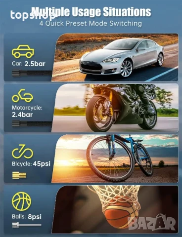 НОВ Мини преносим компресор, помпа, снимка 6 - Компресори - 50501555