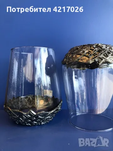 Ръчно декорирани чаши за уйски, снимка 4 - Чаши - 47345626