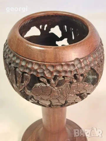 абаносов свещник 23/5, снимка 2 - Декорация за дома - 49341316