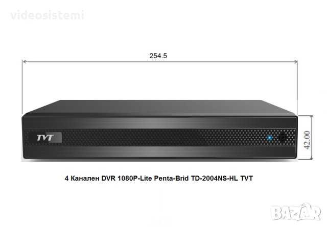 4 Канален DVR 1080P-Lite Penta-Brid TD-2004NS-HL TVT, снимка 1 - Комплекти за видеонаблюдение - 40932593