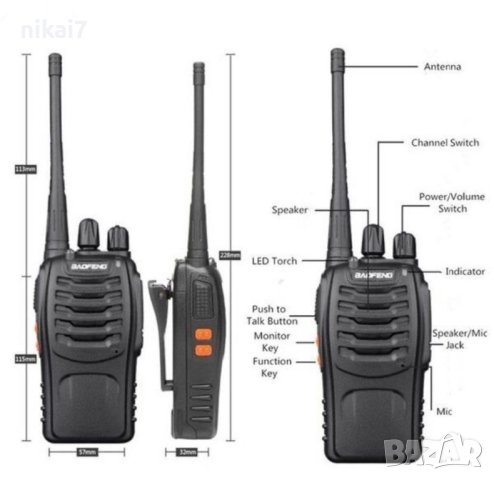 радиостанция 16 канала водоустойчива 2бр комплект уоки-токи BF-8885, снимка 7 - Друга електроника - 41771241