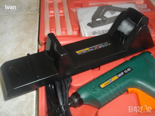 Нов Немски Пистолет За Топло/Горещо Лепене  Чрез Пръчки Силикон-ПъленКомплект-Meister Craft MHP15-80, снимка 3 - Други инструменти - 40318008