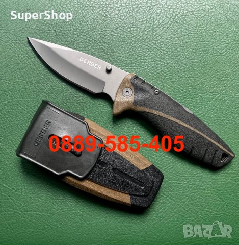 Уникат Сгъваем Нож Gerber с гумен калъф ножове за оцеляване ножка ножа, снимка 2 - Ножове - 40230646