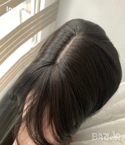 Права черна дълга перука, снимка 4 - Аксесоари за коса - 53420614