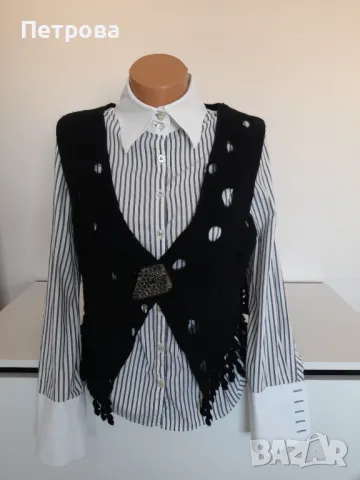 Черно елече, раздвижено и ефектно, снимка 7 - Елеци - 32586268