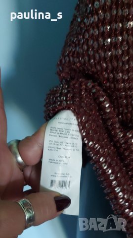 Два различни броя / Потник тип туника с пайети "Selected femme" и / вискозна коприна , снимка 8 - Туники - 41840686