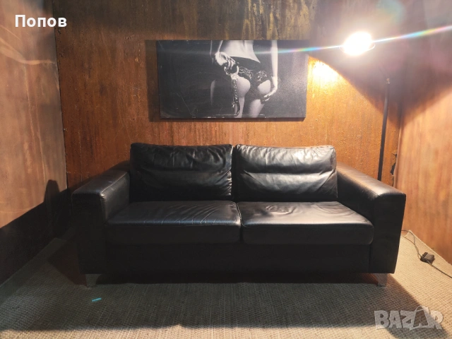 Дизайнерски кожен диван с функция сън, снимка 14 - Дивани и мека мебел - 53343464
