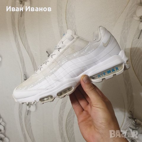 оригинални маратонки  NIKE AIR MAX 95 ULTRA White  номер 42-42,5, снимка 18 - Маратонки - 40186263