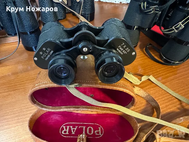 Продавам Бинокъл POLAR coated lens 7x35 Fieled 65”N 62241 в добро състояние с кожена ,чантичка, снимка 4 - Антикварни и старинни предмети - 55961492