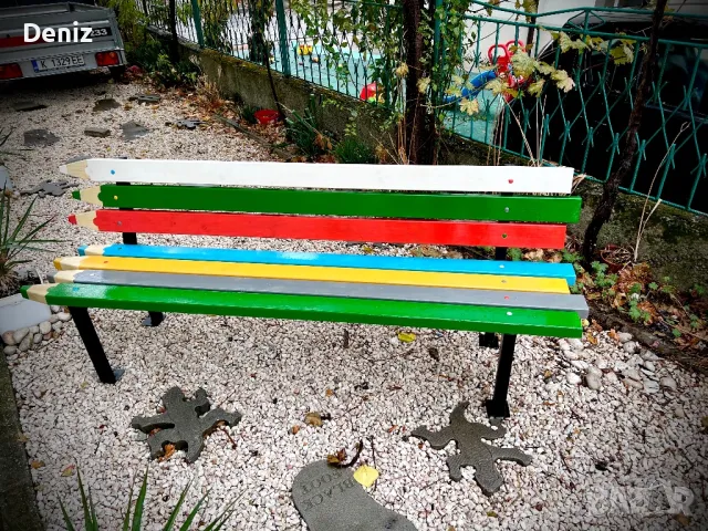 Градинска пейка тип моливи, снимка 3 - Градински мебели, декорация  - 48005305