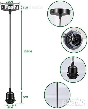 Нова Подвесна лампа E27 заключващ пръстен за Абажур осветление дом, снимка 4 - Лампи за таван - 42595829