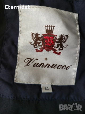 Черно зимно яке с качулка гъши пух VANNICCI , снимка 9 - Якета - 52142618