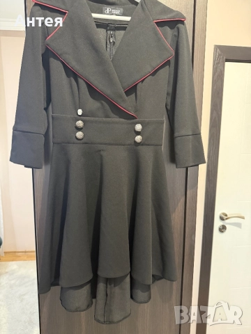 Дамска черна рокля, снимка 4 - Рокли - 52943642