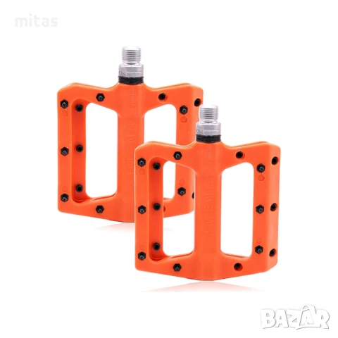 Композитни педали за велосипед, Машинни лагери, Пинове, Плоски, Цветни, снимка 6 - Части за велосипеди - 47752588