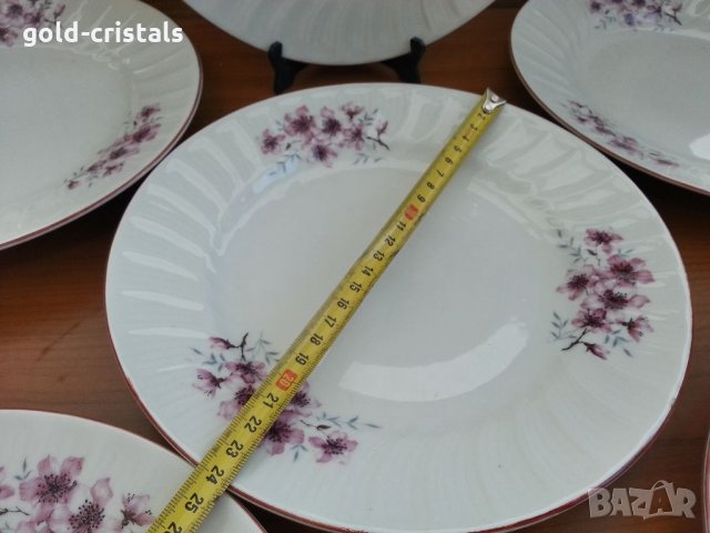 Стар български порцелан чинии плитки, снимка 2 - Антикварни и старинни предмети - 34338337