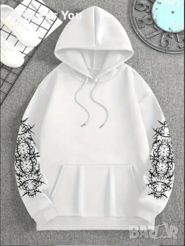 Мъжко Худи "Angel & Barbed Wire Design" РАЗПРОДАЖБА, снимка 2 - Суичъри - 52357036