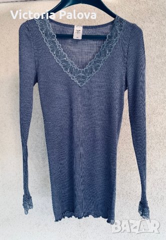 Скъпа нежна блуза меринос и коприна  Швейцария