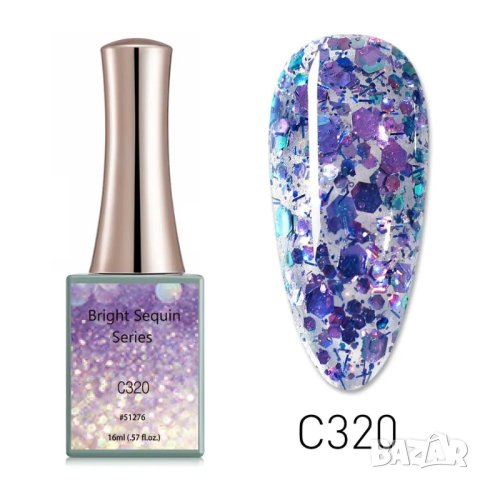 16ml CANNI Bright Sequin Series гел лак -16мл, снимка 11 - Продукти за маникюр - 39809999