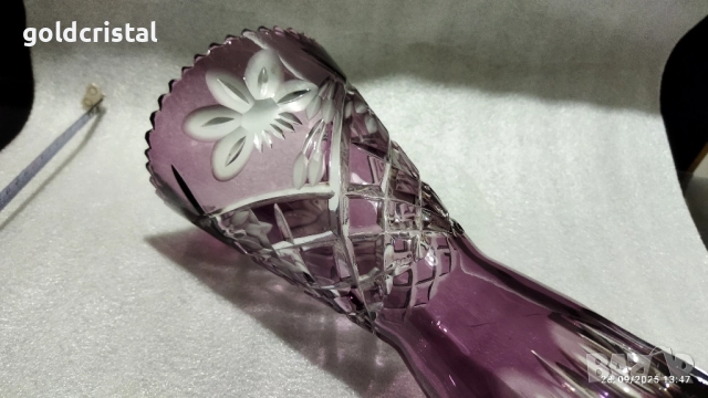 кристална ваза , снимка 5 - Антикварни и старинни предмети - 51872244