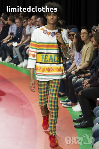 Paul Smith Embroidered Floral Peace Hockey Мъжка Блуза тип Пуловер size S, снимка 5 - Блузи - 42206569