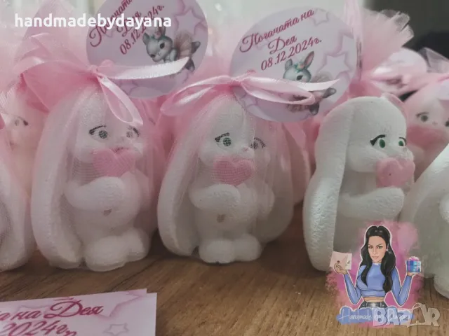 декорация за бебешка погача - зайче балерина , снимка 5 - Декорация - 48552545