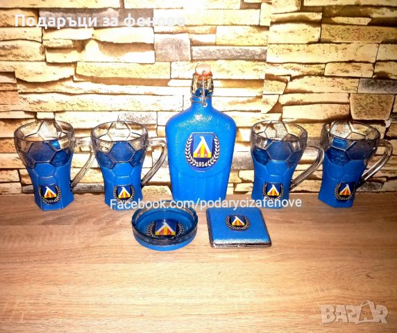 Подарък за фен на футбол/ марка кола/- Бутилка с логото на "ЛЕВСКИ", снимка 6 - Арт сувенири - 34758456