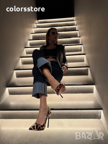 Обувки на ток - леопардов принт лак - 6060 , снимка 2 - Дамски обувки на ток - 53240890