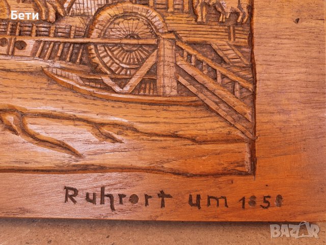 Дърворезба от 1853 г, снимка 2 - Декорация за дома - 44432799