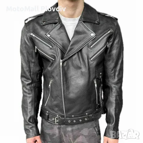 Кожено мото яке Motomall с ресни HARDROCK, снимка 2 - Аксесоари и консумативи - 49178705