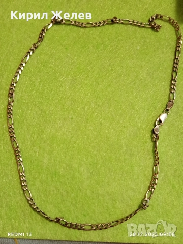 Сребърен ланец плетка тип КАРТИЕ Italy много красив стилен дизайн 40477, снимка 3 - Колиета, медальони, синджири - 52917535