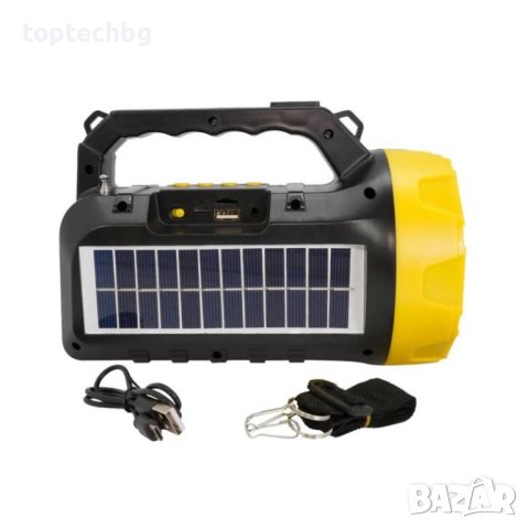 Соларен фенер с радио и зарядно за телефон, снимка 4 - Къмпинг осветление - 40646797