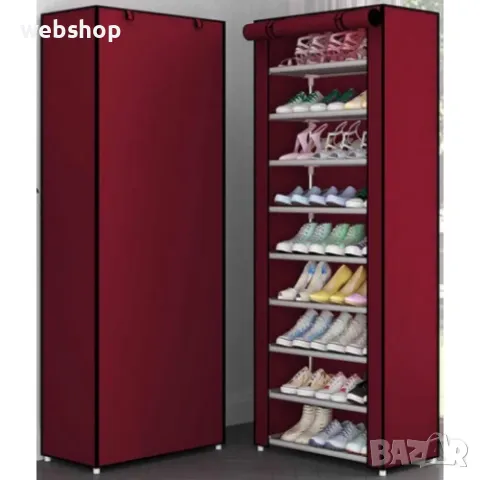 Текстилен шкаф за обувки с 5/7/9 реда, снимка 5 - Шкафове - 48601281