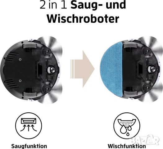 Прахосмукачка робот ZACO iLife V5x, Плюс МОП, Систематично почистване с навигация, WiFi, снимка 2 - Прахосмукачки - 53581847