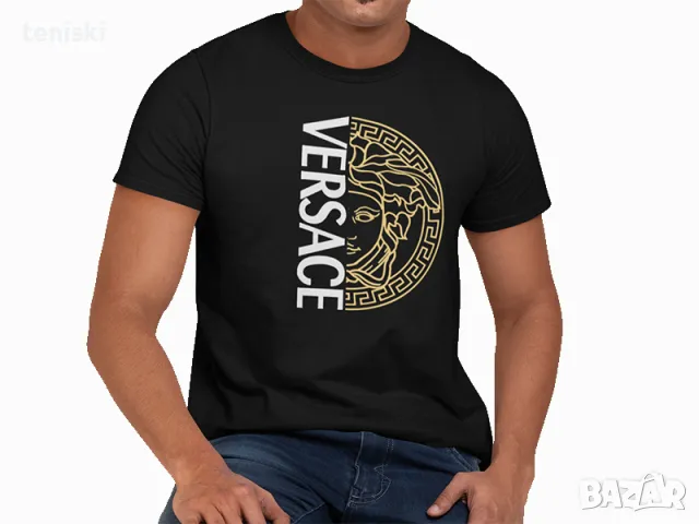 Мъжки Тениски Versace принт  3 модела Всички размери, снимка 2 - Тениски - 37687901