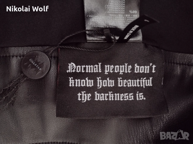 Кожена пола KILLSTAR - размер L, снимка 7 - Поли - 51950767