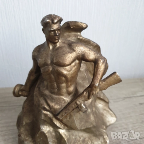 Стара фигура бронз пластика ссср, снимка 4 - Антикварни и старинни предмети - 52258970