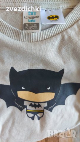 Тениска LC WAIKIKI Batman р.74/80, снимка 2 - Бебешки блузки - 42474872