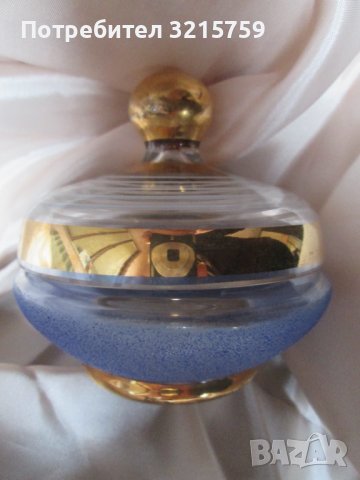 Стъклена купа, бонбониера,позлата, снимка 5 - Декорация за дома - 39325020