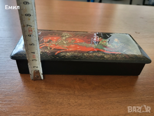Ръчно рисувана лакова кутия СССР , снимка 4 - Колекции - 44510658