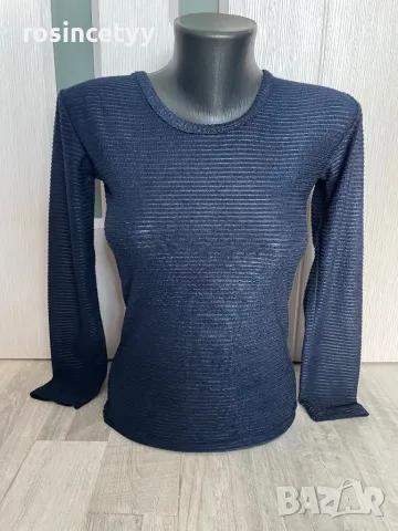 синя блузка, снимка 11 - Блузи с дълъг ръкав и пуловери - 23917136